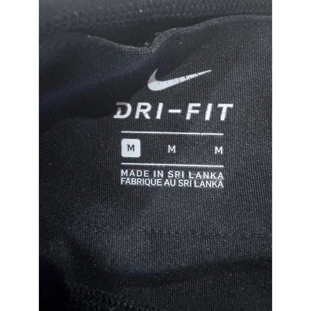 Nike Dri-FIT Womens Black Mesh Panel Training Leggings Tights Medium 2Z14